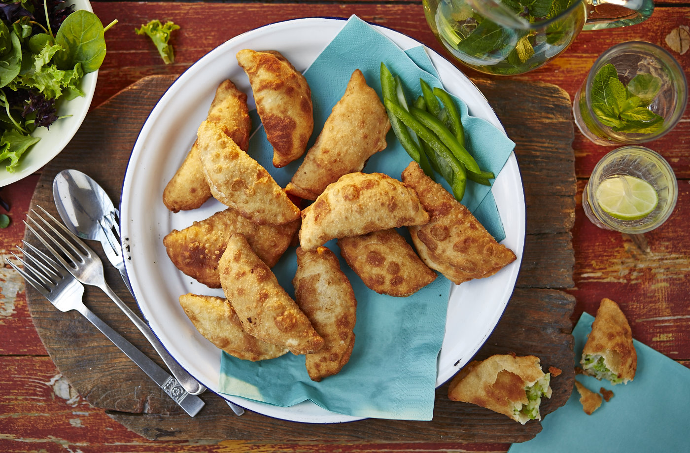 Prawn and green pepper pastels recipe