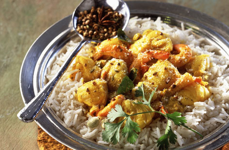 The ever-underrated monkfish is made the star of the show in this spicy fish curry. Coconut milk keeps things dairy-free while the addition of prawns adds a seafood spin. It's an easy recipe that the whole family will be clamouring for again.
