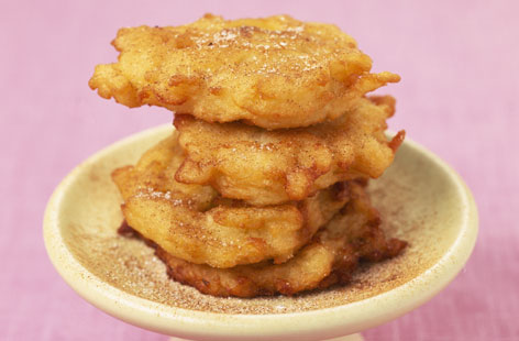 A brilliant midweek pudding that can be scaled up into a dinner party dessert, these apple fritters are sweet, crisp and totally moreish. Get the kids to help in the prep and serve with extra fresh fruit, or for a treat pair with rich vanilla ice cream.