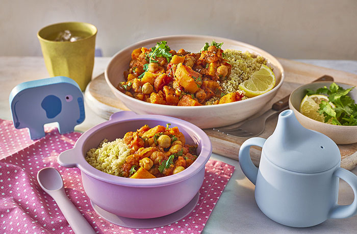Slow-cooker chickpea and sweet potato tagine recipe