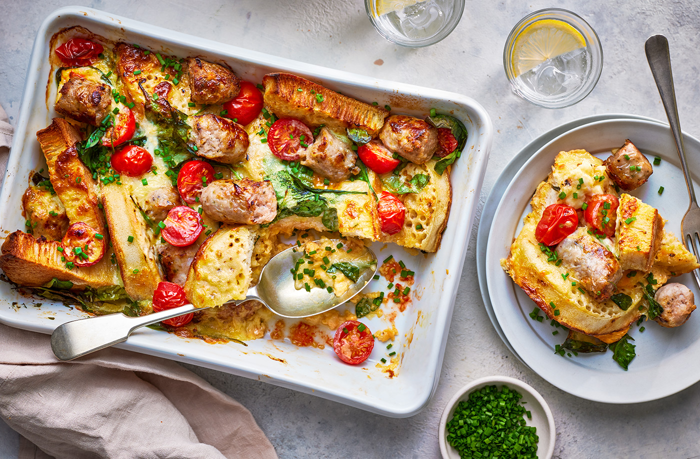 Breakfast crumpet bake recipe