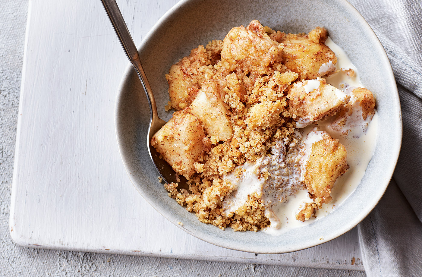 Air-fryer apple crumble recipe