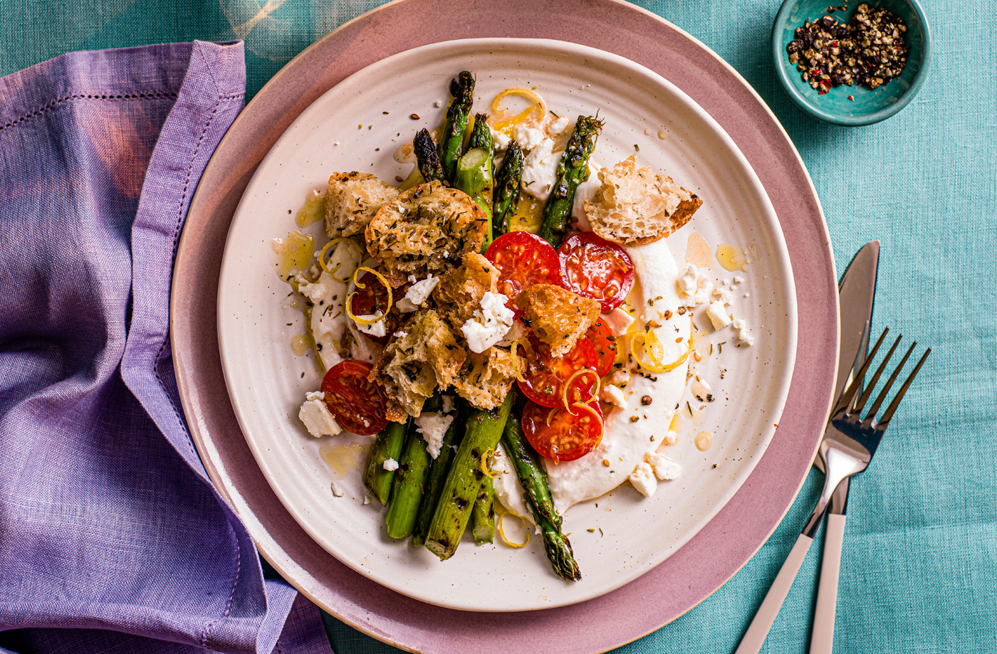 Asparagus, tomato and feta salad recipe