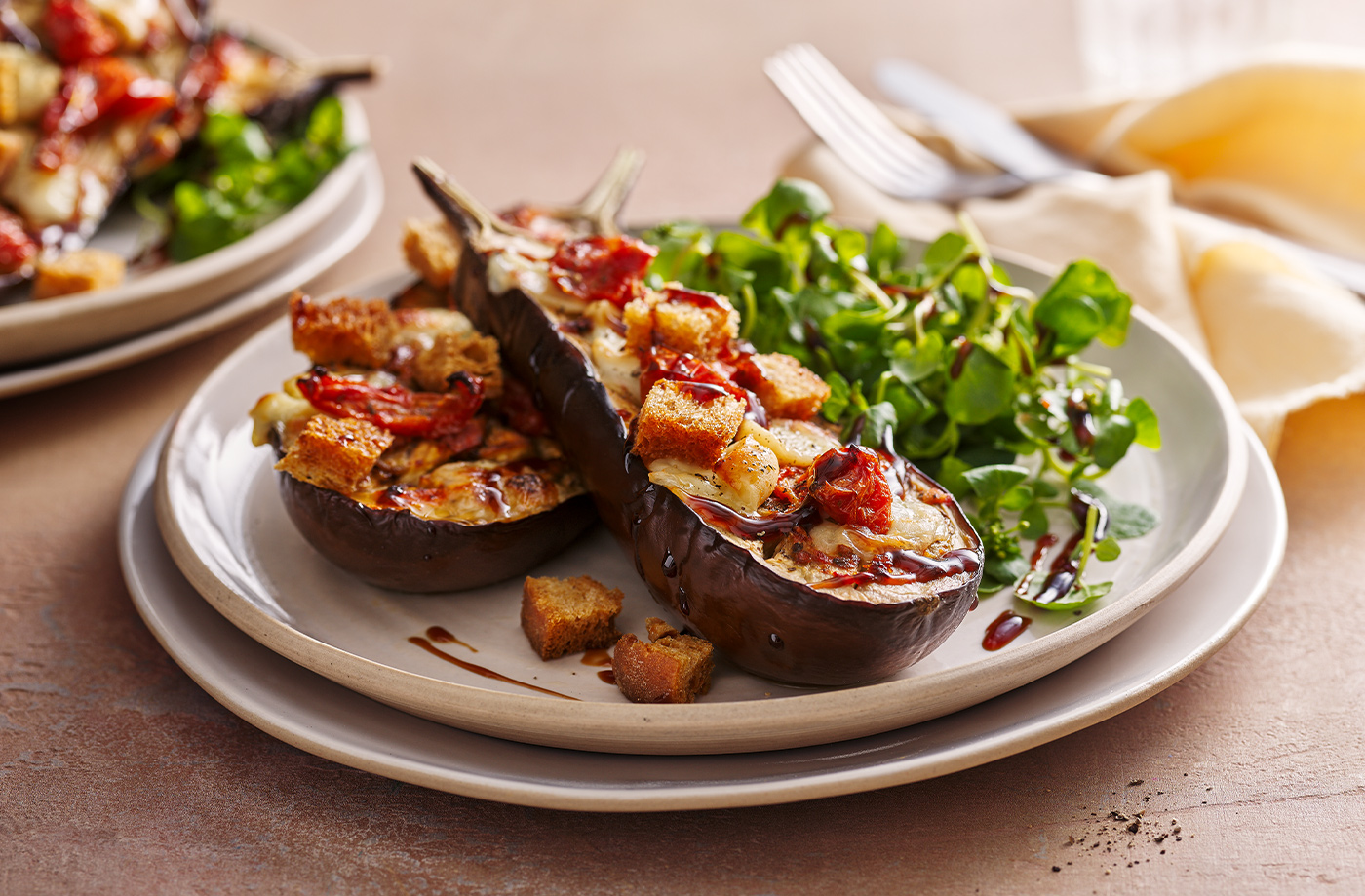Cheat's aubergine parmigiana 'steaks' recipe