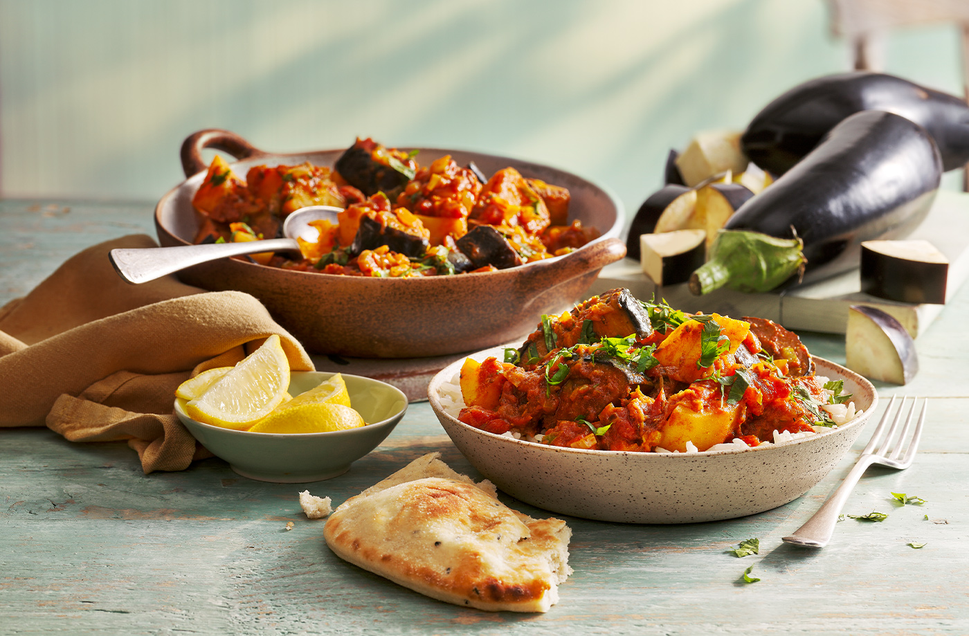 Aubergine and potato curry recipe