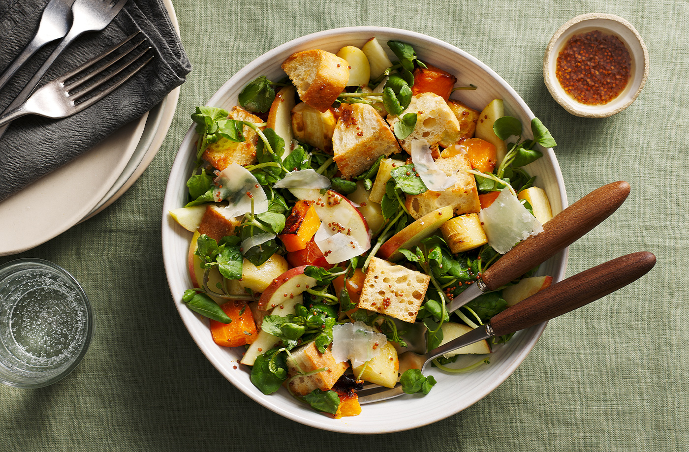 Autumn panzanella salad recipe