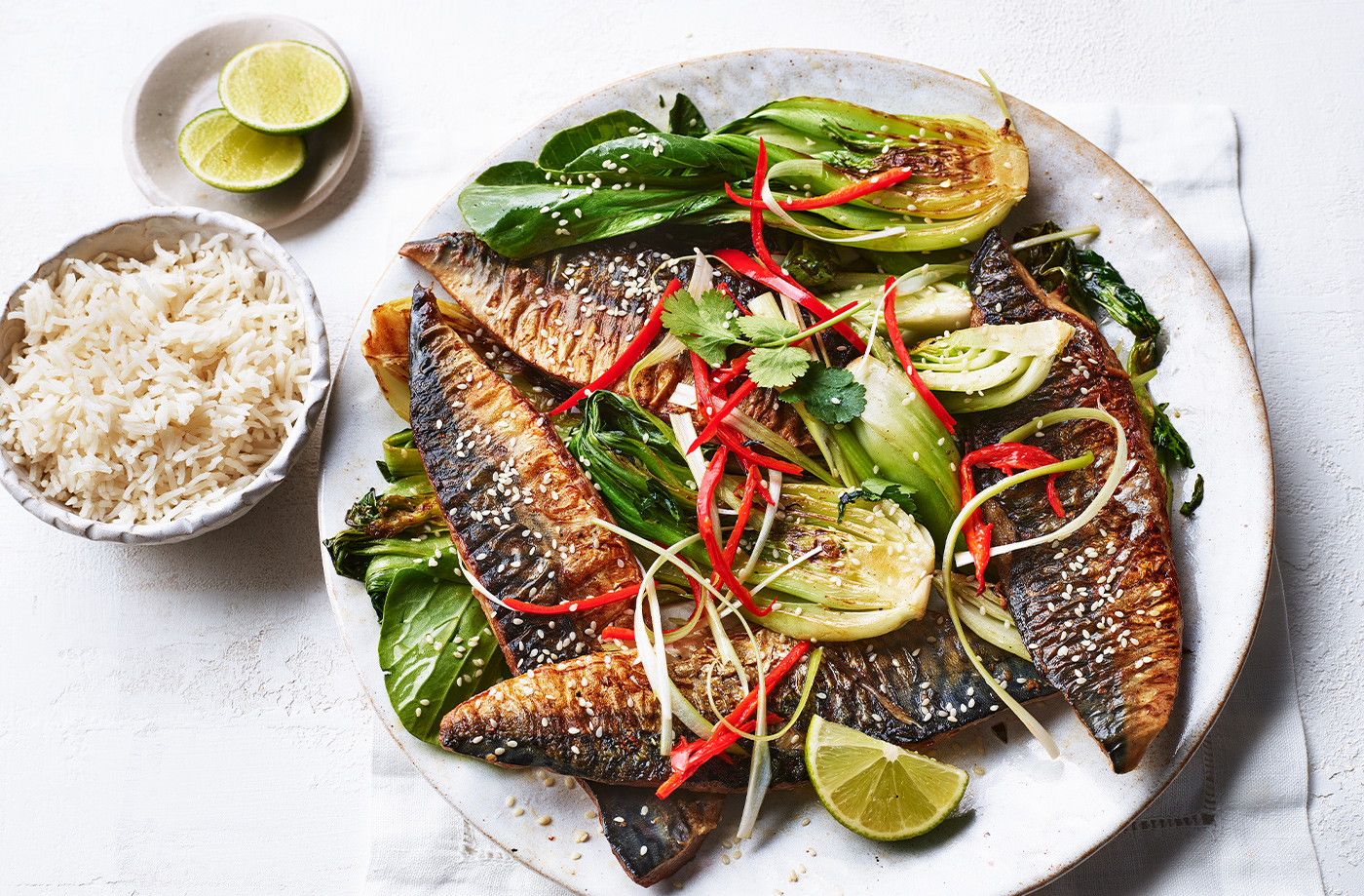 Barbecued soy and gingered mackerel recipe