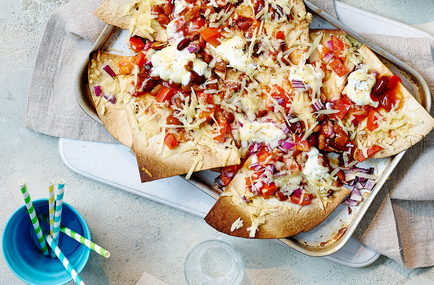 Baked tortilla nachos recipe