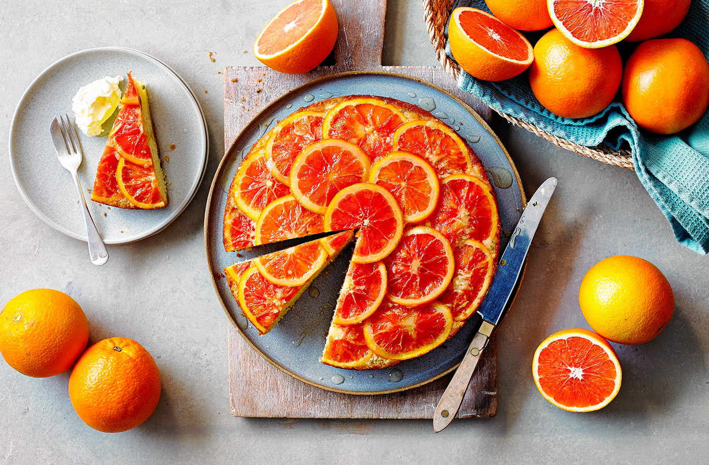 Blood orange upside-down cake recipe