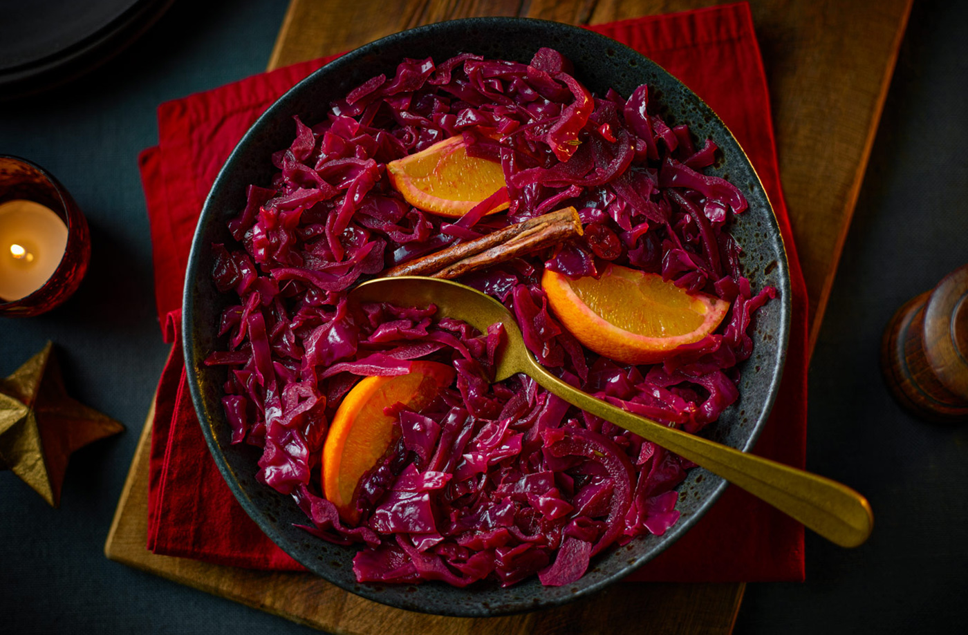 Slow-cooker braised red cabbage recipe