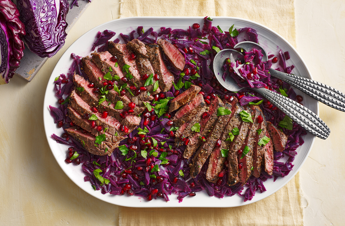 Braised red cabbage with pomegranate recipe