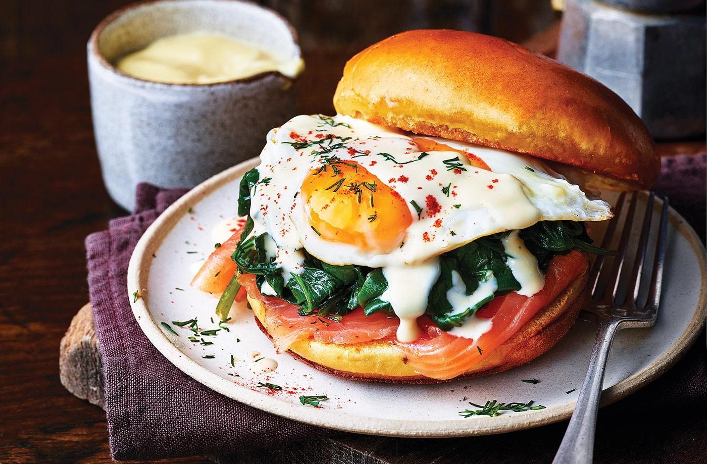 Brioche breakfast stack recipe