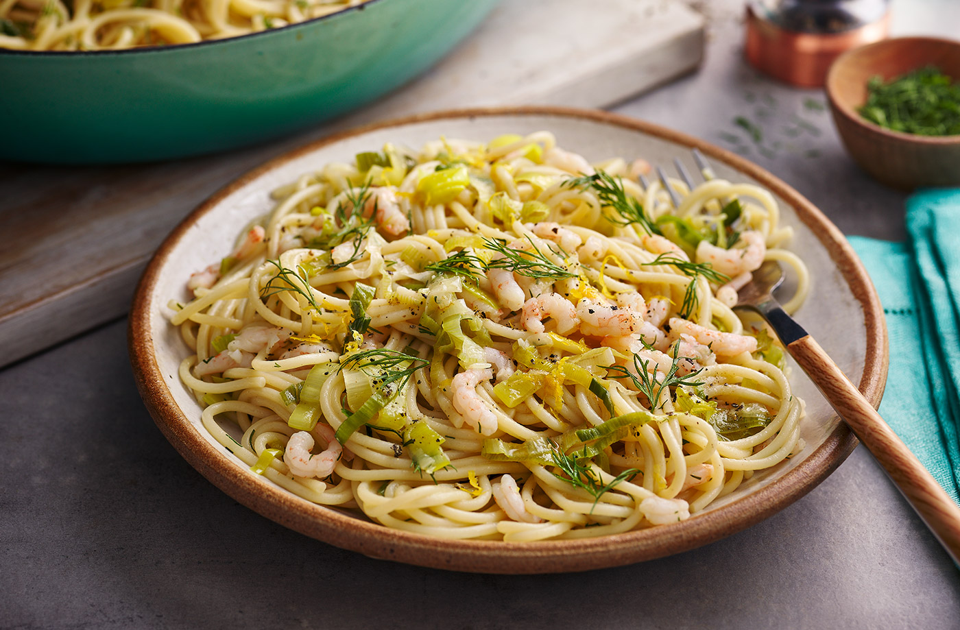 Brown butter prawn pasta recipe
