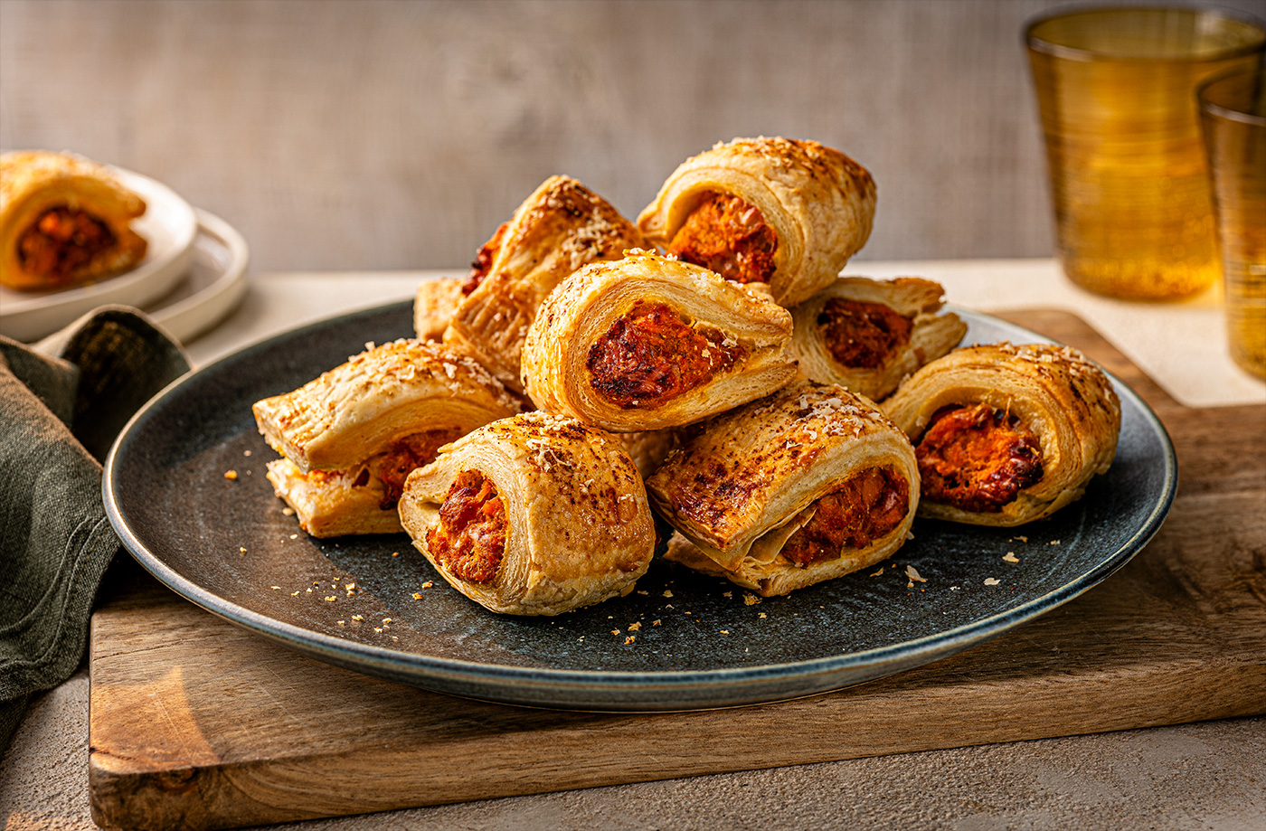 Butternut squash and Cheddar no-sausage rolls recipe