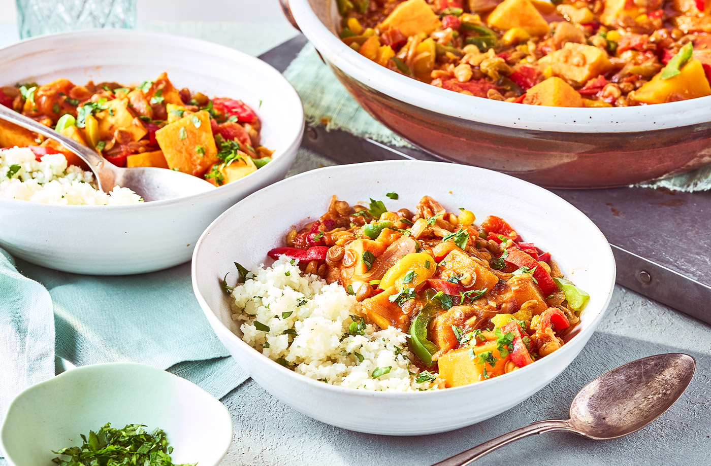 Butternut tagine and cauliflower 'couscous' recipe