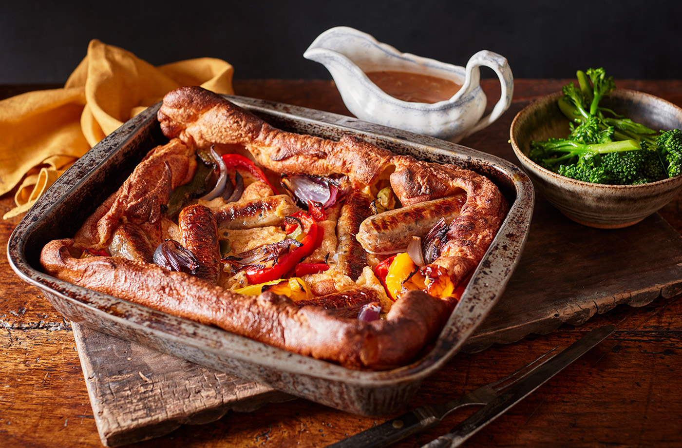Cajun-spiced vegetarian toad-in-the-hole recipe