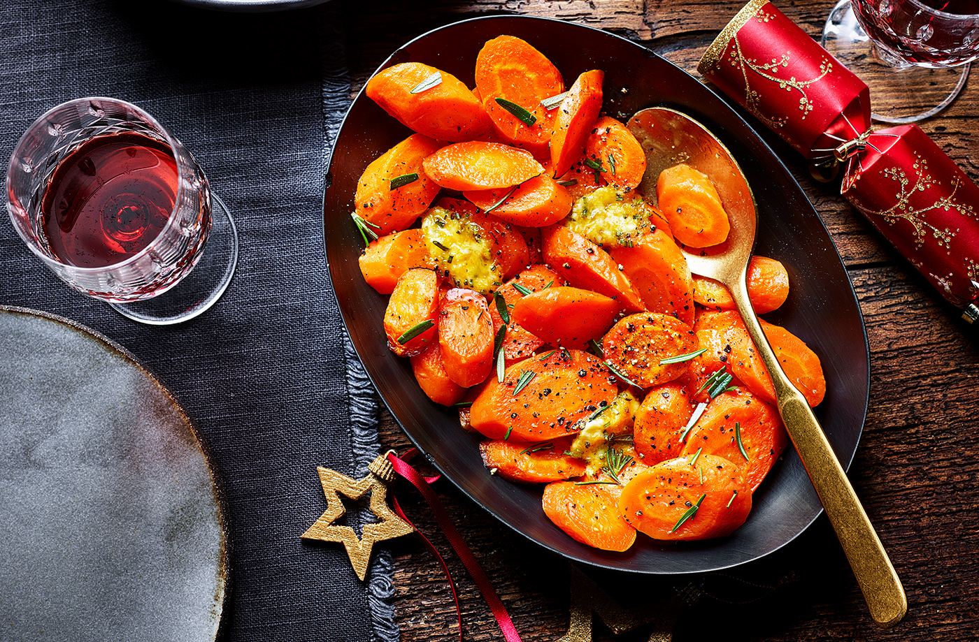 Roasted carrots with honey and orange butter recipe