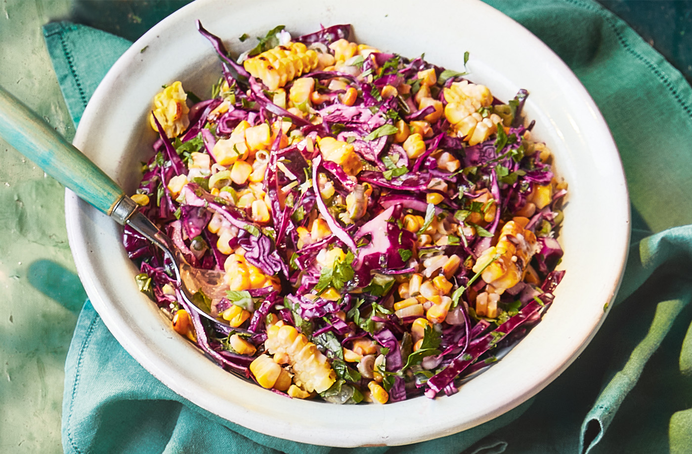 Charred corn slaw recipe