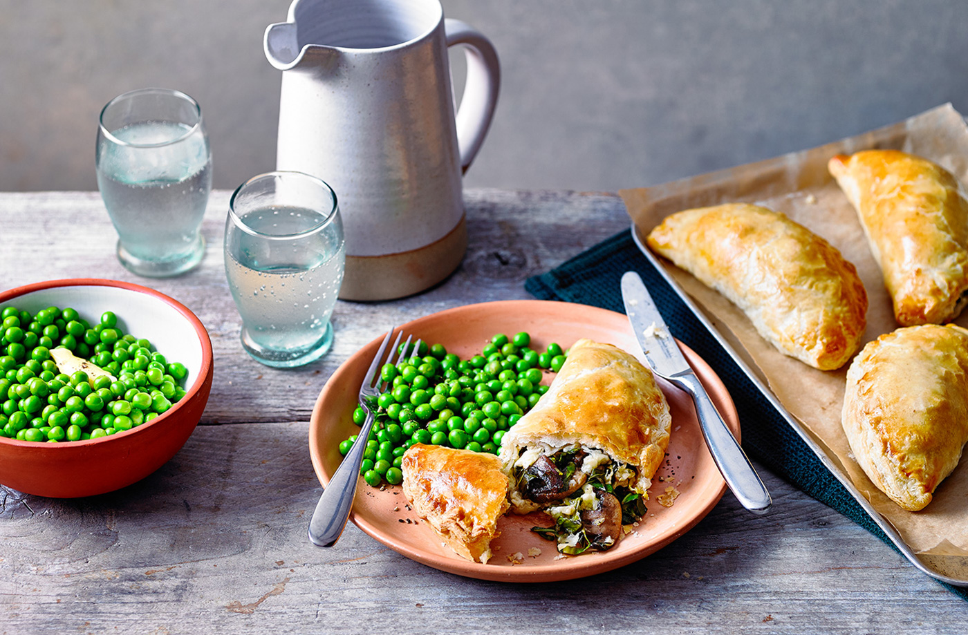 Cheese and mushroom pasties recipe