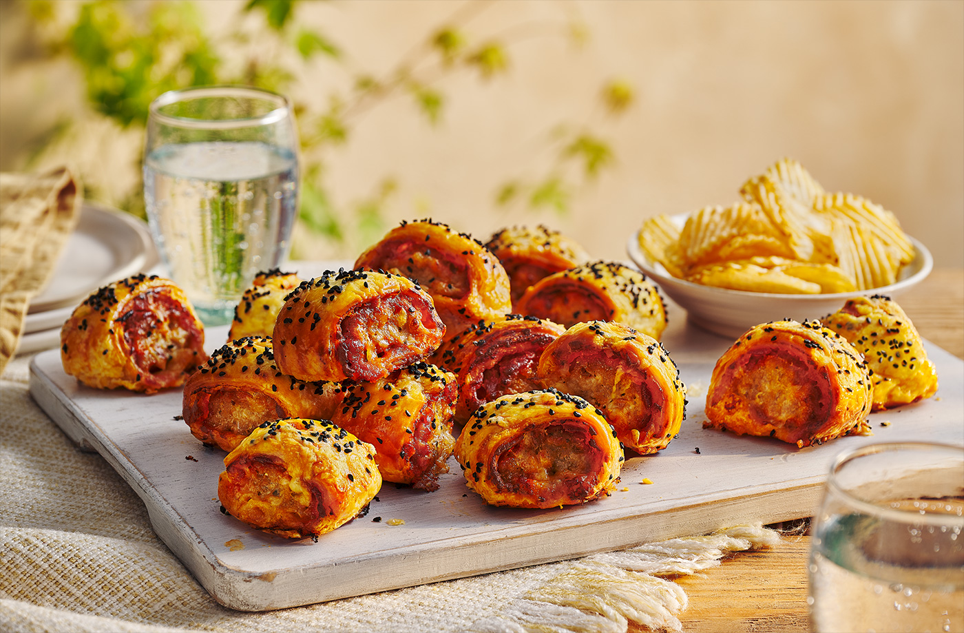 Cheesy gochujang sausage rolls recipe