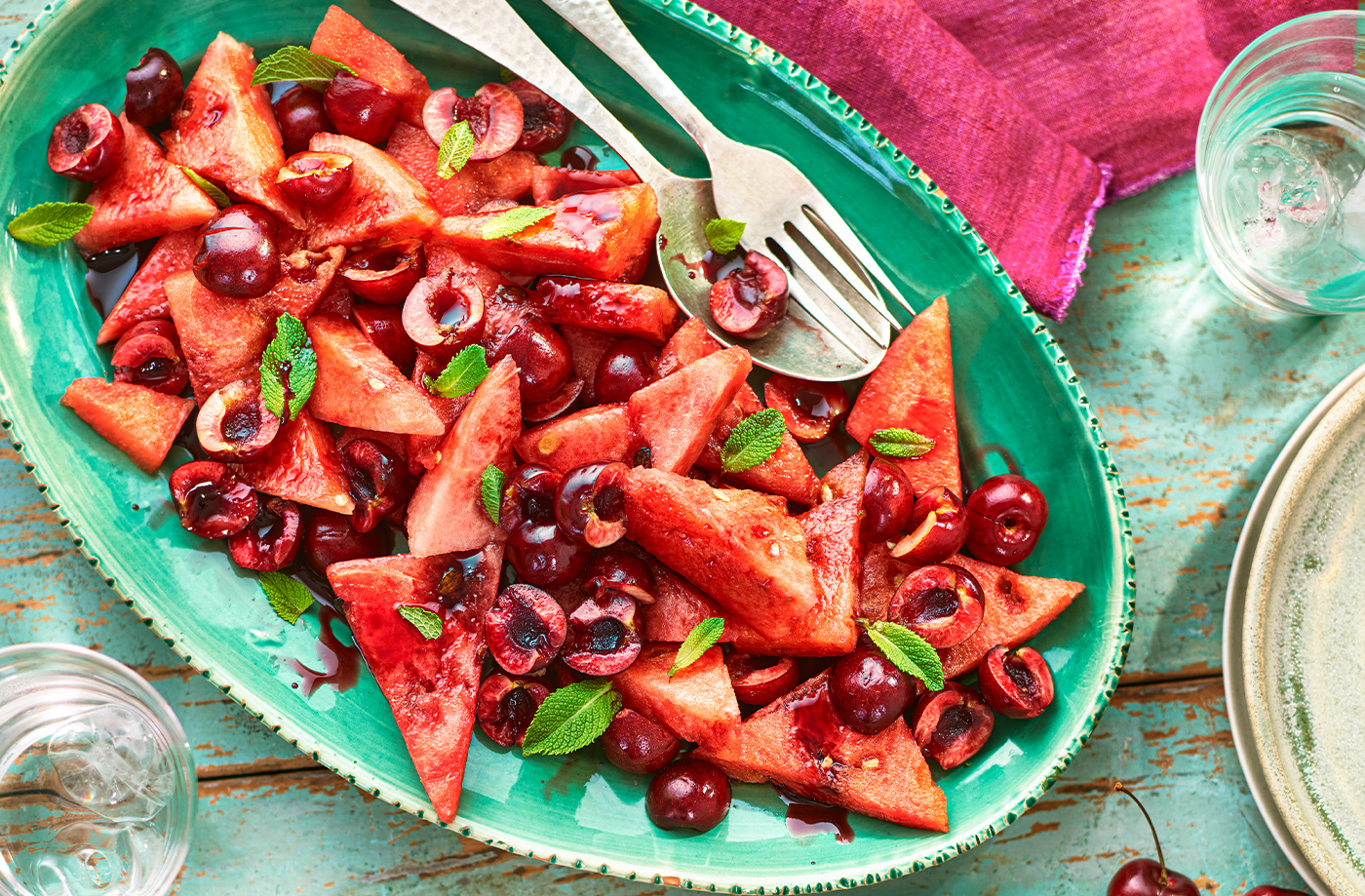 Cherry and watermelon salad recipe