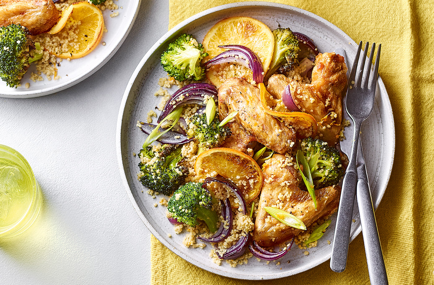Chicken, broccoli, and orange couscous recipe