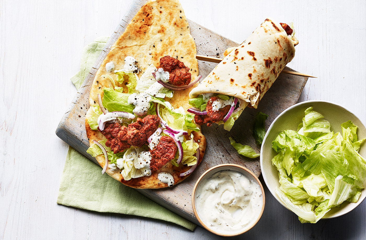 Chicken naan wraps recipe