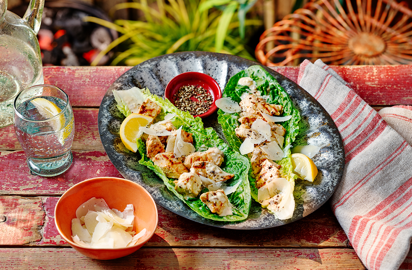 Chicken Caesar kebabs recipe