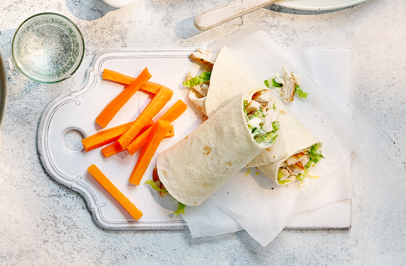 Kids' chicken Caesar wrap recipe