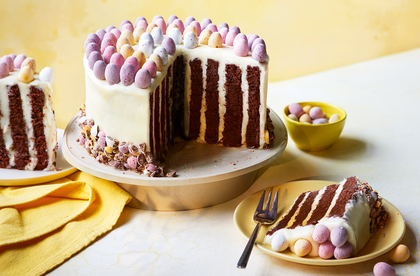 Chocolate mini egg vertical cake recipe