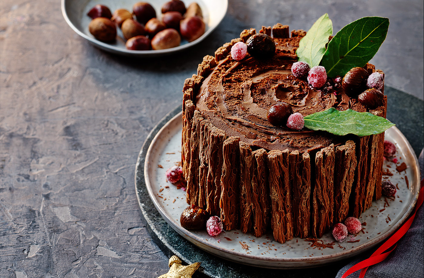 Chestnut yule log recipe