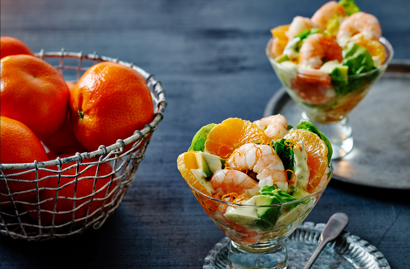 Clementine and avocado prawn cocktail recipe