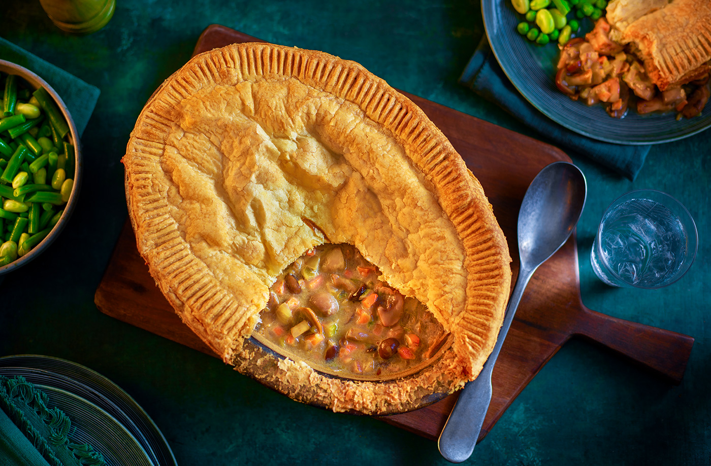 Creamy mushroom pot pie recipe
