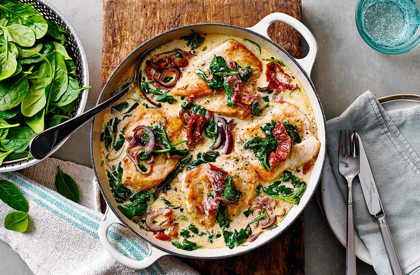 Creamy spinach chicken recipe