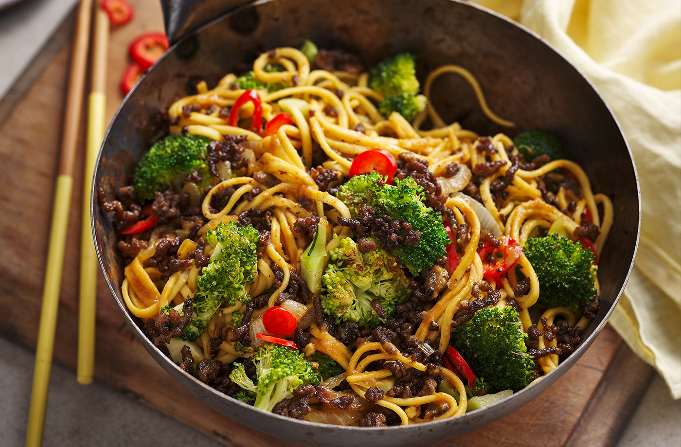 Crispy beef and broccoli stir-fry recipe