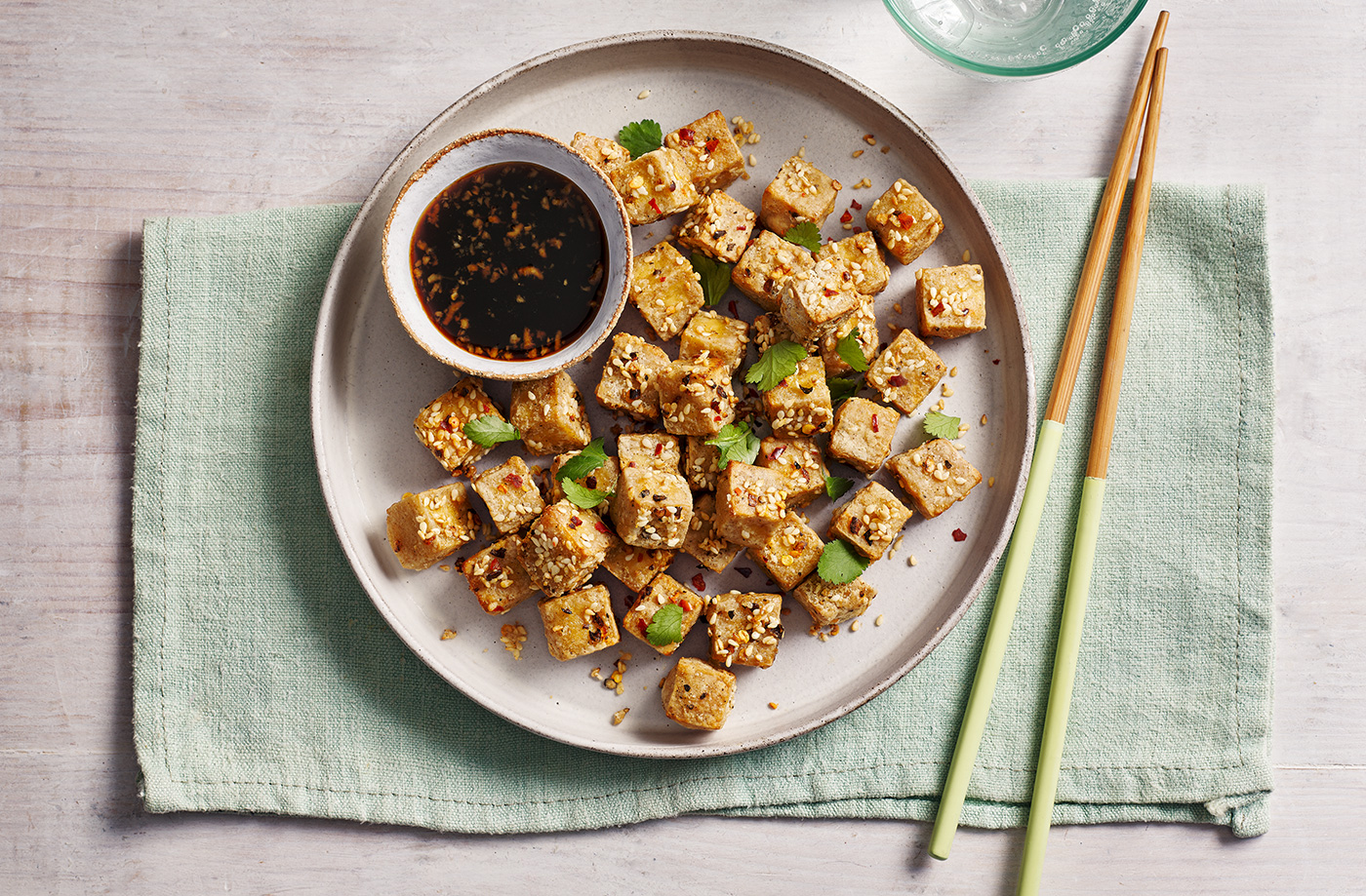 Air-fryer crispy tofu recipe