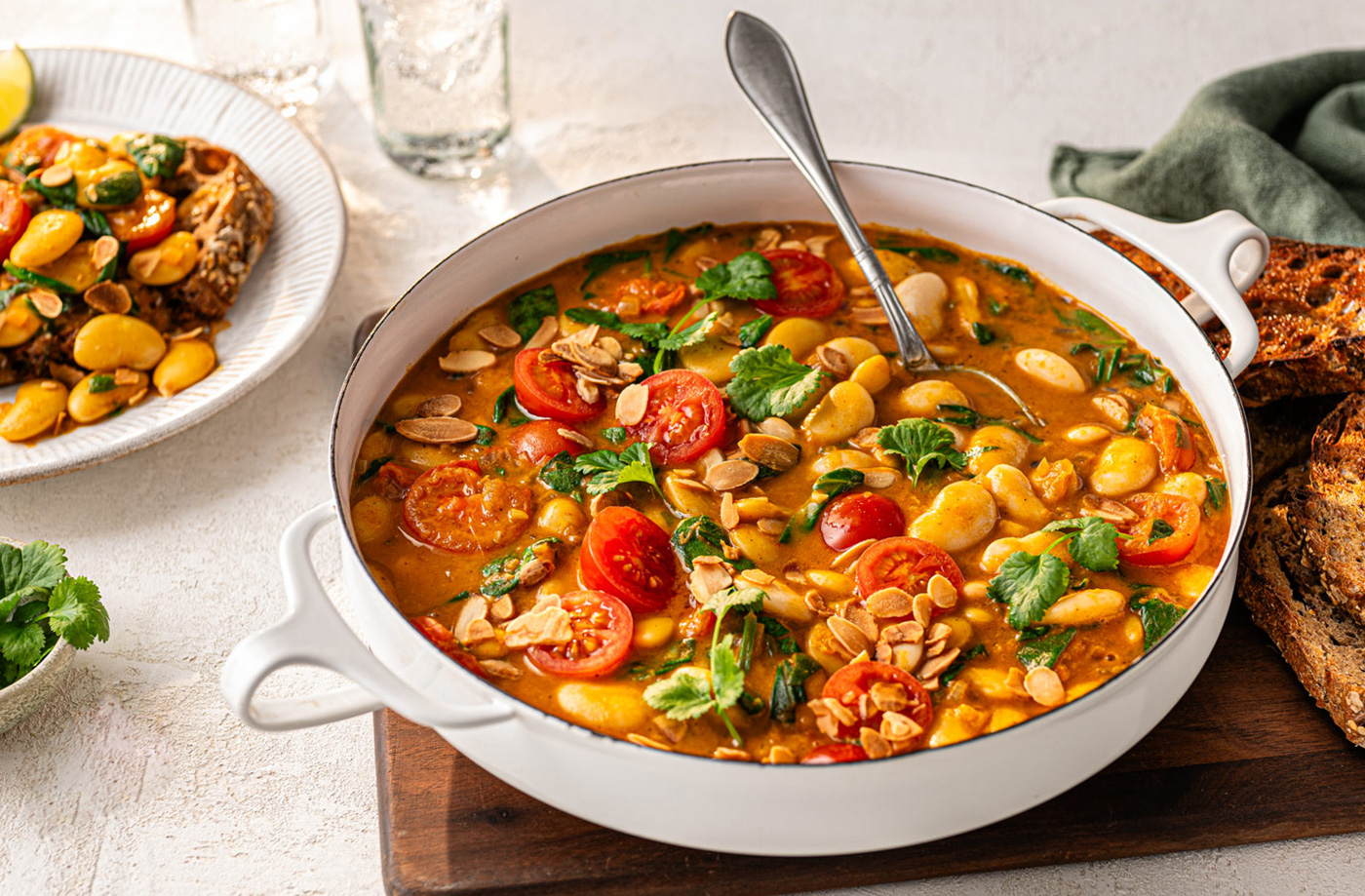 Lucy Parker’s curried butter beans on toast recipe