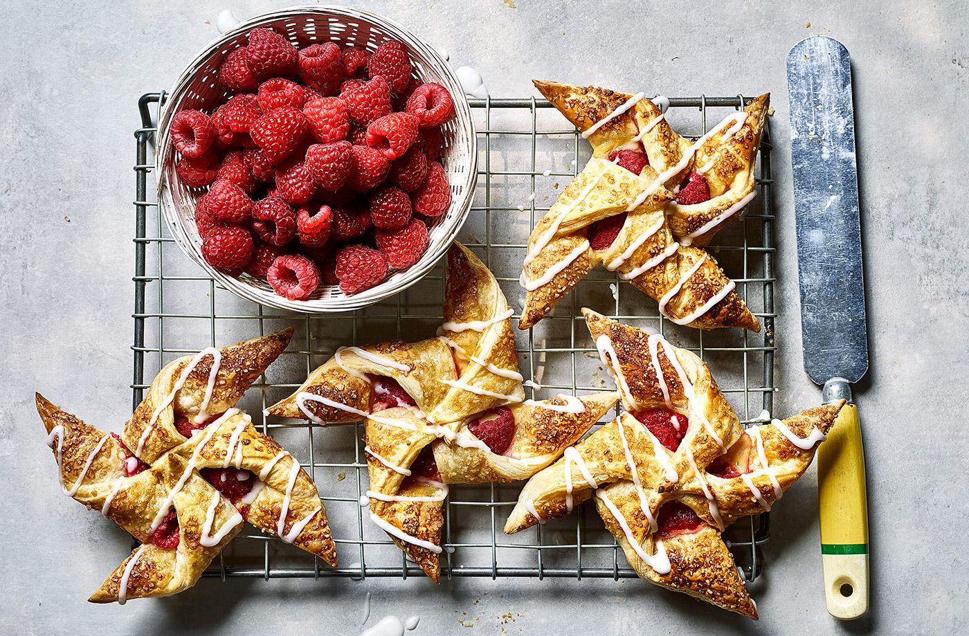 Raspberry custard Danish pastries recipe