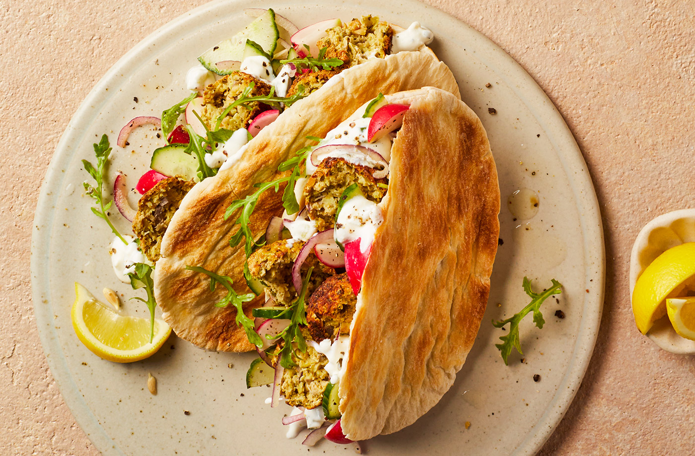 Edamame and chickpea falafel bites recipe