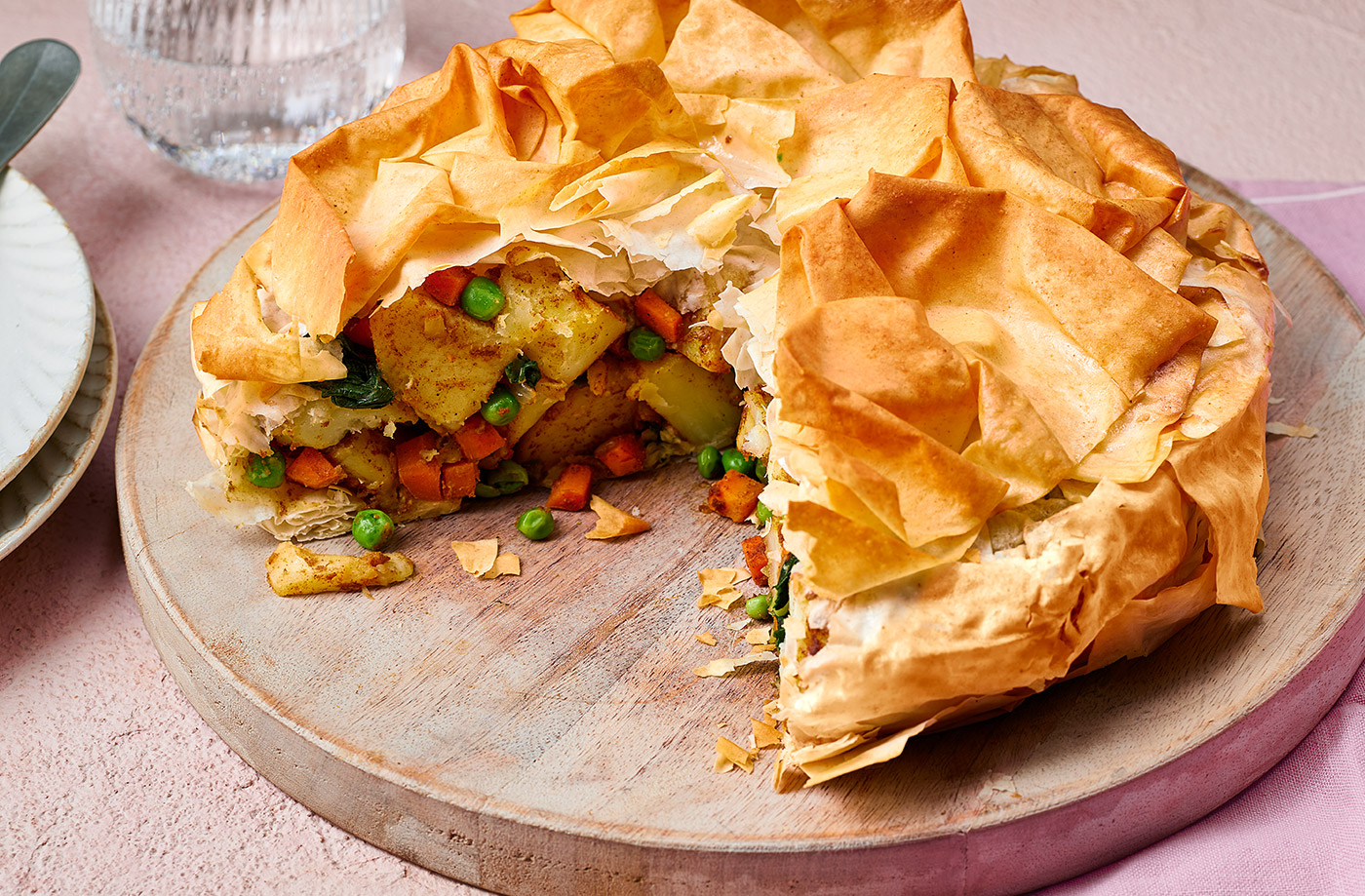 Filo samosa pie recipe