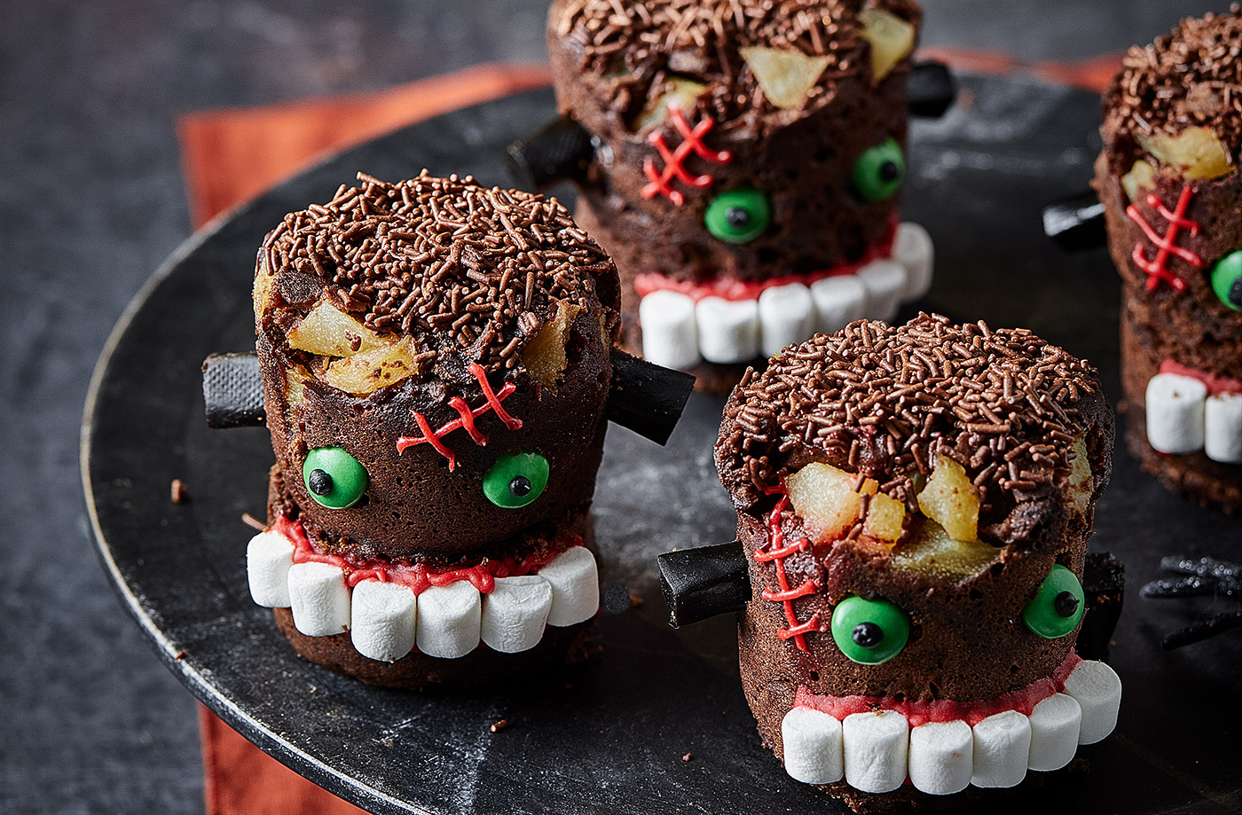 Frankenstein mug cakes recipe
