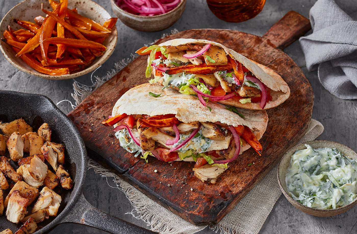 Greek-style vegan 'chicken' gyros recipe