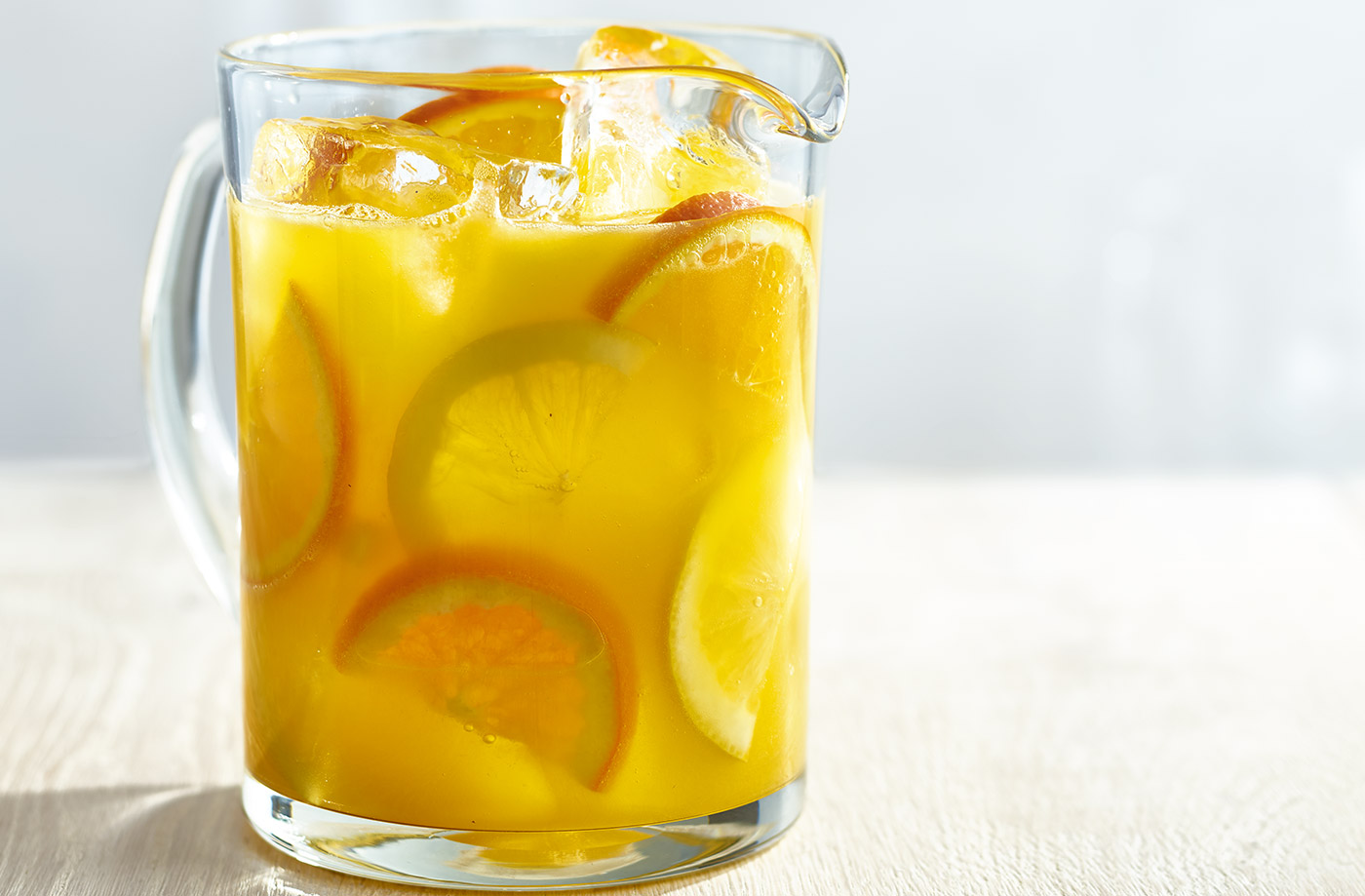 This refreshing cocktail is inspired by the classic St Clements nursery rhyme, and true to the song it is filled with zesty oranges and lemons. Designed to serve a crowd in a pitcher, gin is simply muddled with bitter lemon, clementine juice and fresh citrus fruit in this easy cocktail recipe.