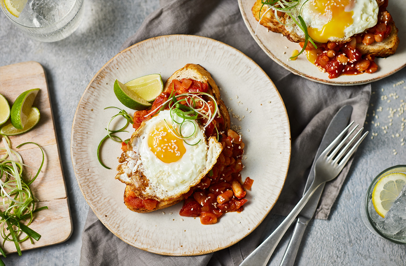 Gochujang beans on toast recipe