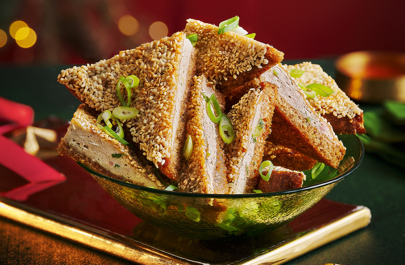 Golden sesame chicken toast recipe