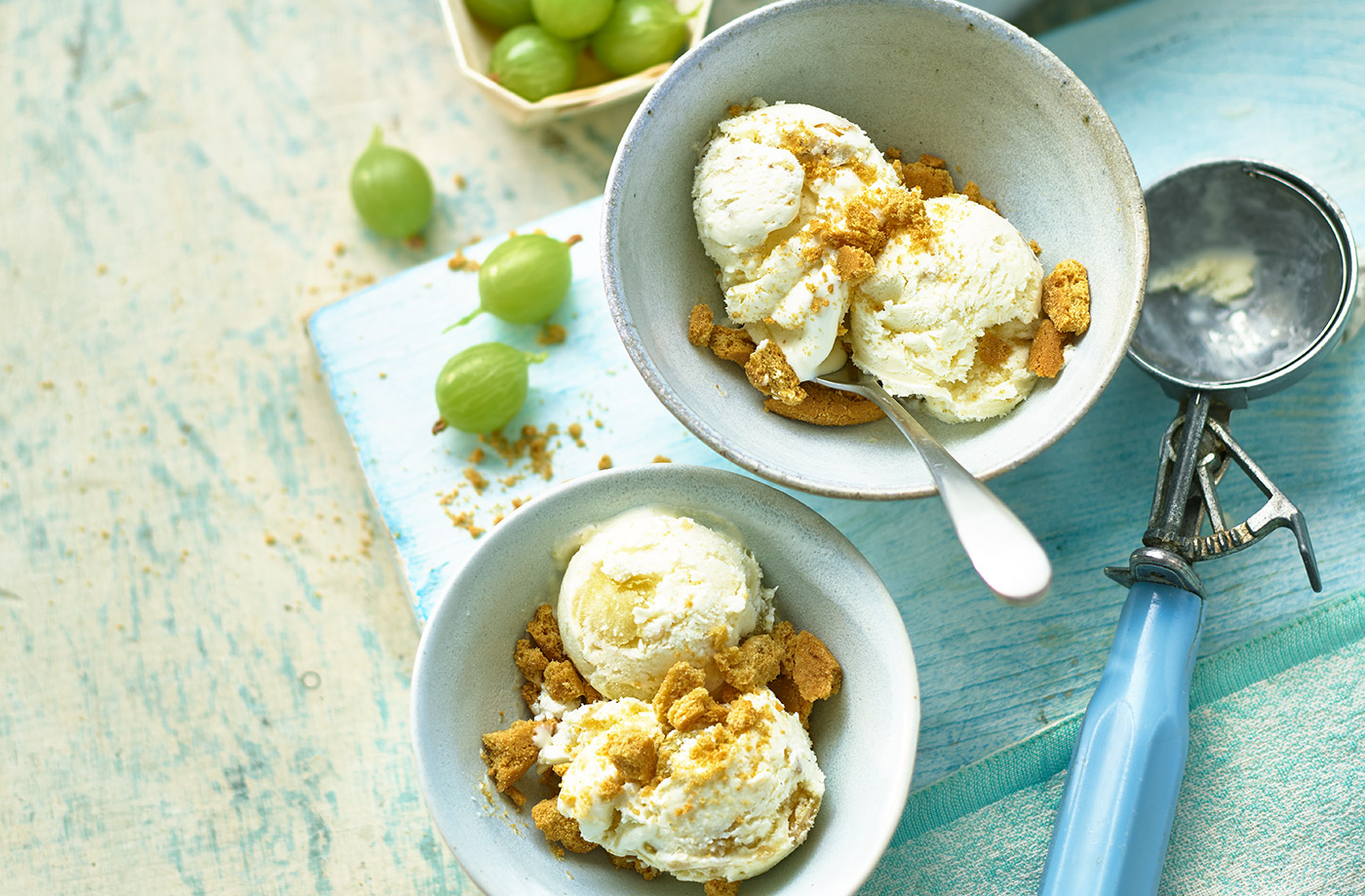Gooseberry and elderflower no-churn ice cream recipe