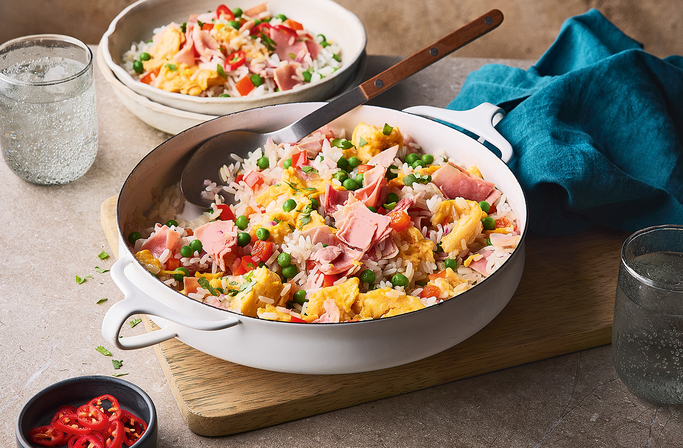 Ham and egg fried rice recipe