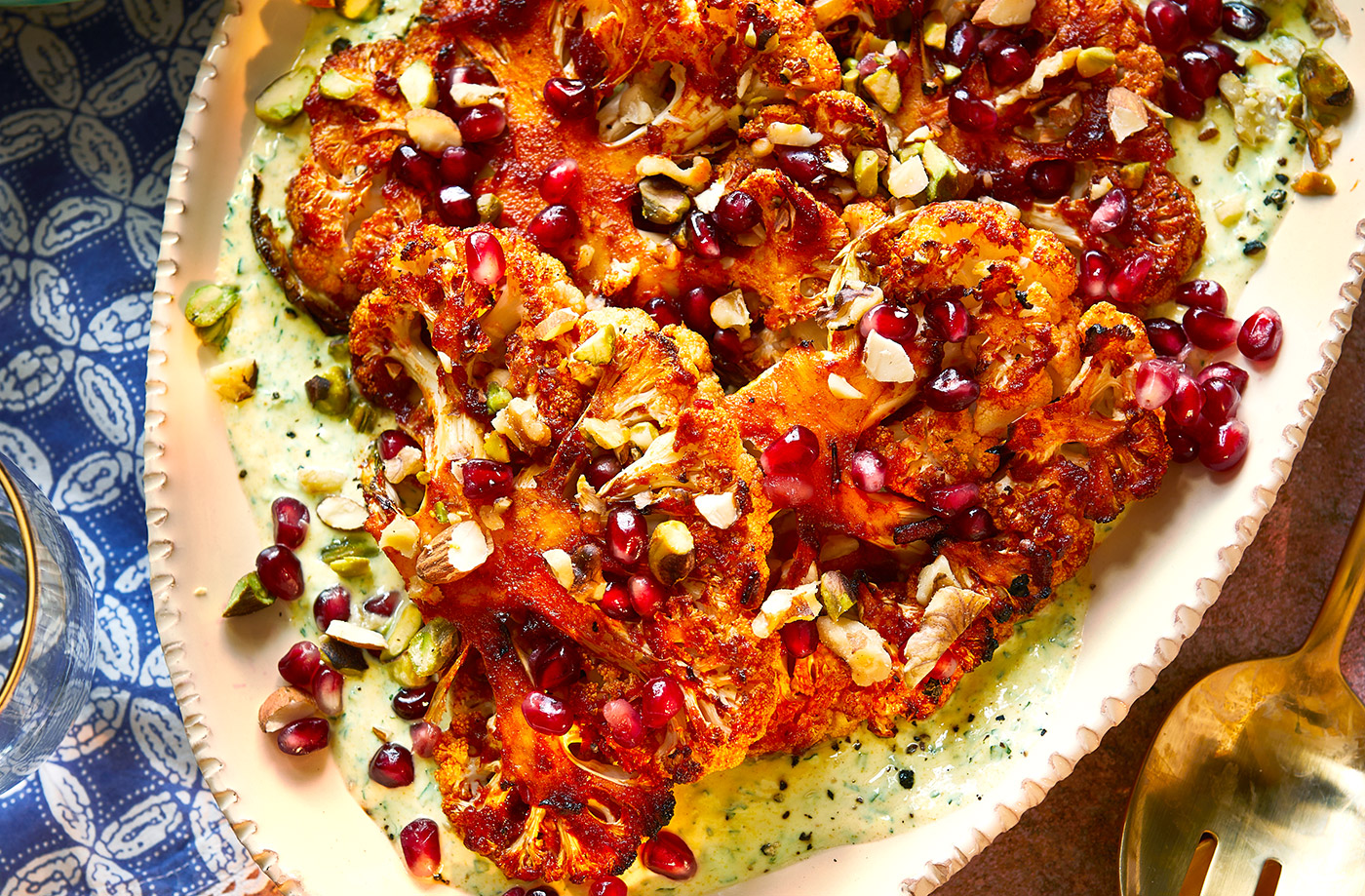 Nargisse Benkabbou's harissa-roasted cauliflower on turmeric yogurt recipe