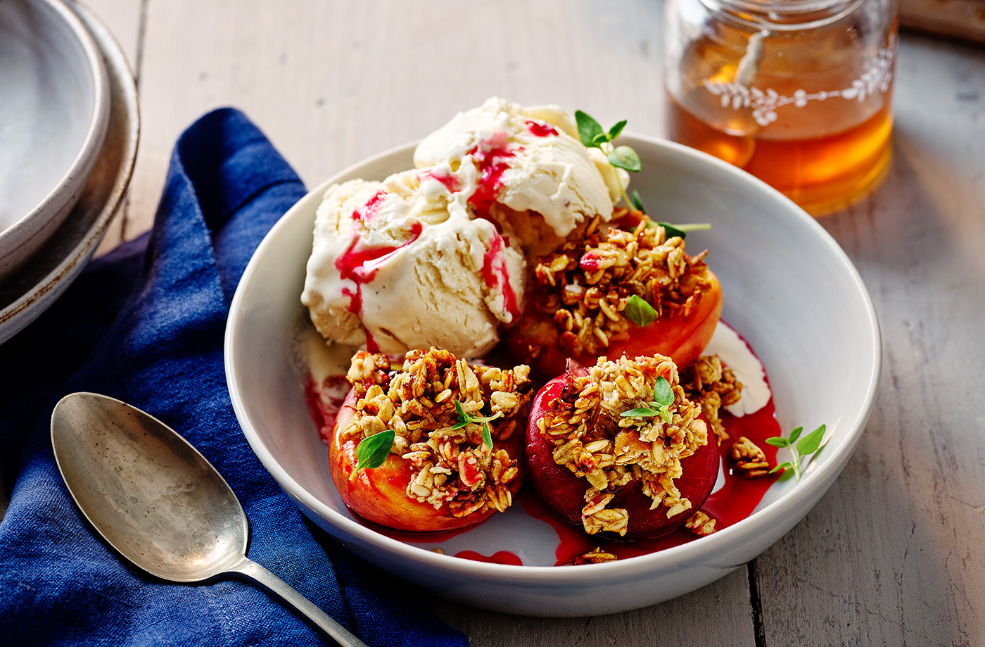 Honey-roasted stone fruit recipe
