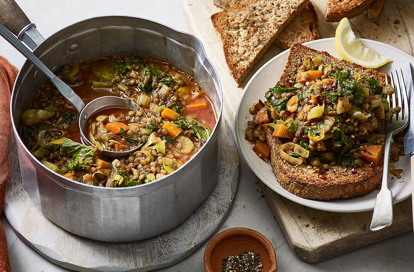 Italian-style lentil stew recipe